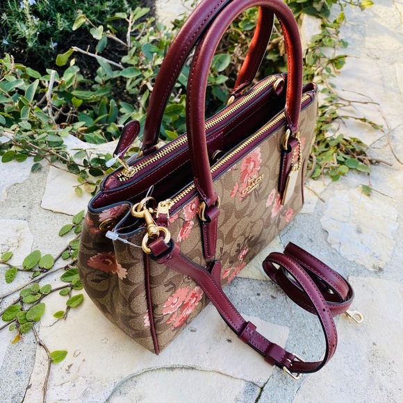 NWT Coach floral signature mini surrey satchel - Picture 2 of 7